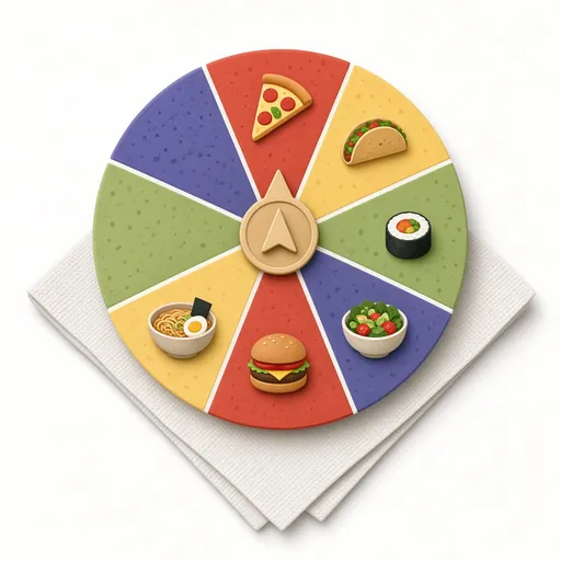 Spin the Wheel What to eat theme preview - Warm food tones