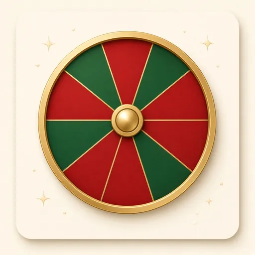 Spin the Wheel Holiday theme preview - Red / green sparkle