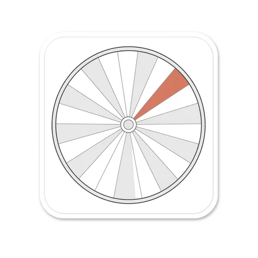 Spin the Wheel Minimal ink theme preview - Mono + one accent
