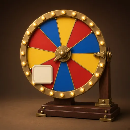Spin the Wheel 90s game show theme preview - Gold wedges + bulbs