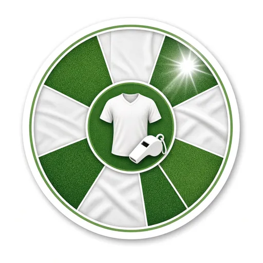 Spin the Wheel Sports draft theme preview - Field green / jersey
